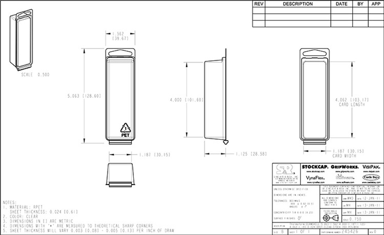 245426 - Stock Clamshell Packaging